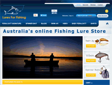 Tablet Screenshot of luresforfishing.com.au